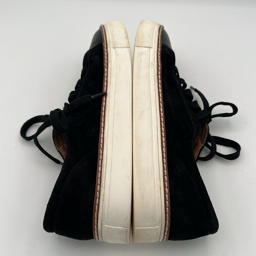 Caslon leather and suede Camden black lace up sneakers skate shoes 8M - Picture 6 of 10